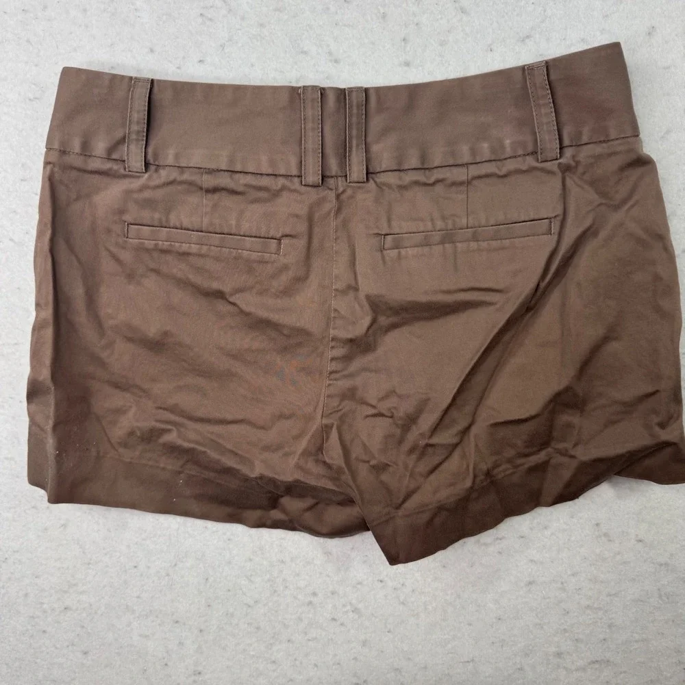 Banana Republic Martin Fit Shorts Women 4 Brown Cotton Chino Preppy Y2K Mallcore